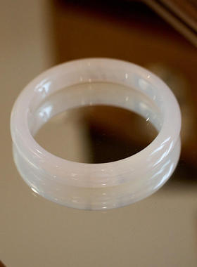 天然玉髓玛瑙手镯女玛瑙白月光宽条美人镯荔枝冻镯子送闺蜜礼物