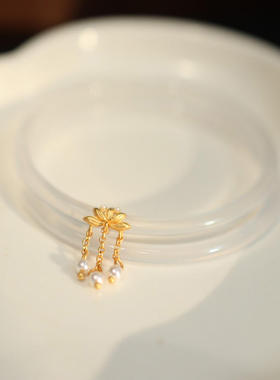 直播货源一步一响玉髓玛瑙叮当镯珍珠好运莲莲冰种细条手镯女国风