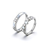 S925 silver underwater starry sky luminous couple ring