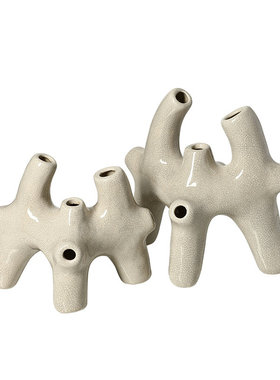 现代简约仙人球色釉陶瓷摆件样板间客厅书房书架玄关家居装饰品