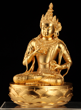 铜镀金金刚萨埵家居佛像摆件