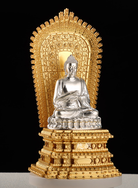 纯银善化五方佛大日如来毗卢遮那