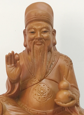 定制香樟木雕药王孙思邈精雕