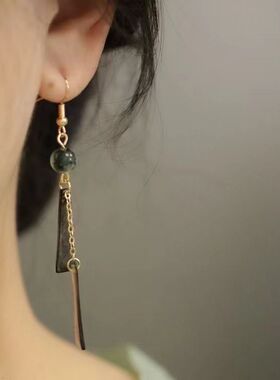 复古风镀银女清冷轻奢高级感耳环