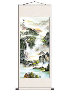 精美丝绸卷轴装饰挂画