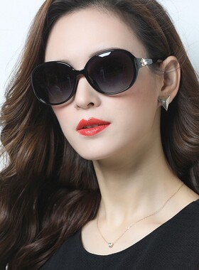 新款时尚偏光太阳镜女士大框