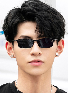 方框偏光太阳镜男女窄框方形复古