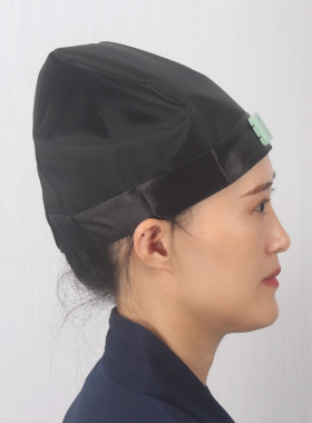 道家道帽庄子巾硬网带水滴图案