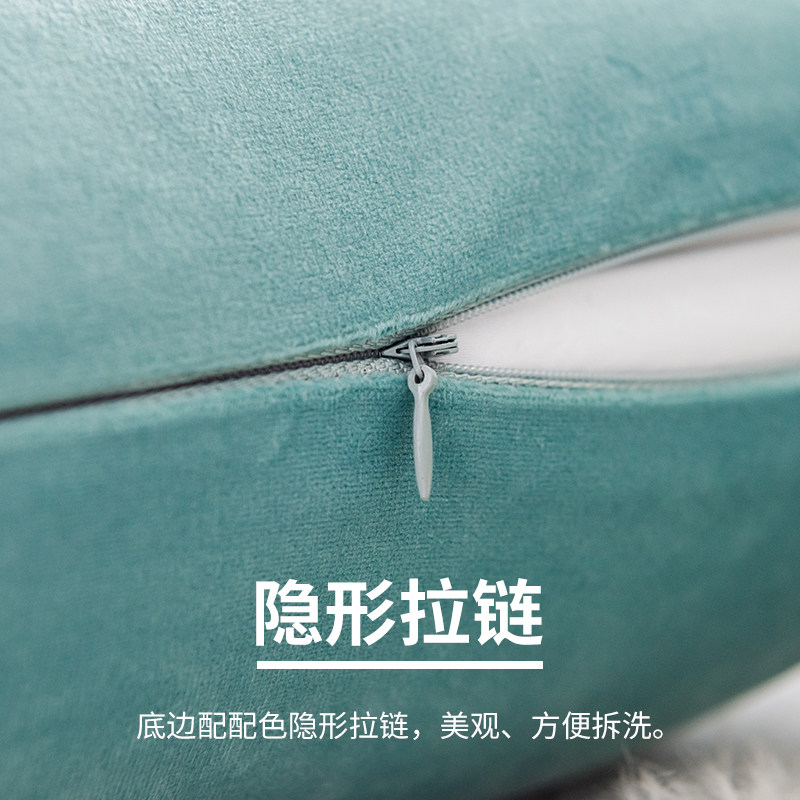 北欧纯色抱枕客厅沙发靠垫床头靠背午睡枕正方形靠枕抱枕套不含芯_虎窝淘