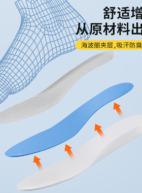 舒适运动透气隐形增高鞋垫