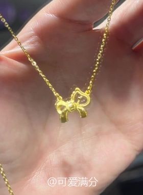 「金驹来福」新中式金色蝴蝶结小马驹项链精致小众设计感锁骨链女