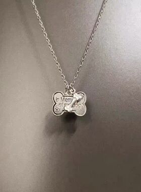 古着Vintage小众设计angel项链气质百搭蝴蝶ins小众锁骨