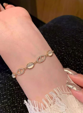 满钻猪鼻子手链女气质轻奢ins小众设计高级感手饰