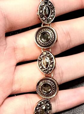 中古复古手链女古铜色金属高级感气质手串手饰品