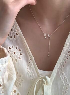 2025新款圆环项链女ins轻奢小众百搭嘻哈设计高级感气质锁骨链