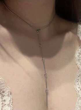 设计辣妹流苏锁骨链女项链颈链冷淡choker气质项链