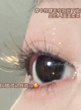 高智淡人白开水睫摩卡棕色