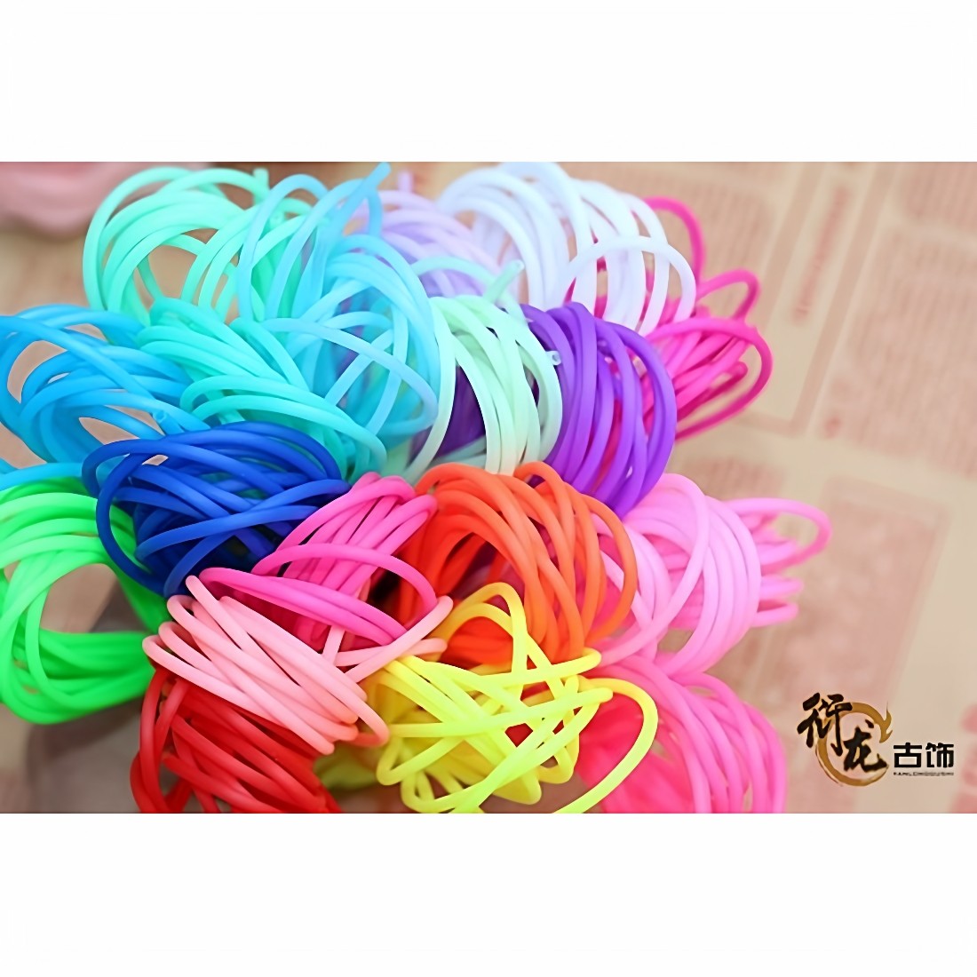 DIY饰品配件材料 手工编织橡胶绳/硅胶绳 糖果色线 2.0MM粗空心管,淘宝优惠券,粉丝福利购,淘宝优惠卷