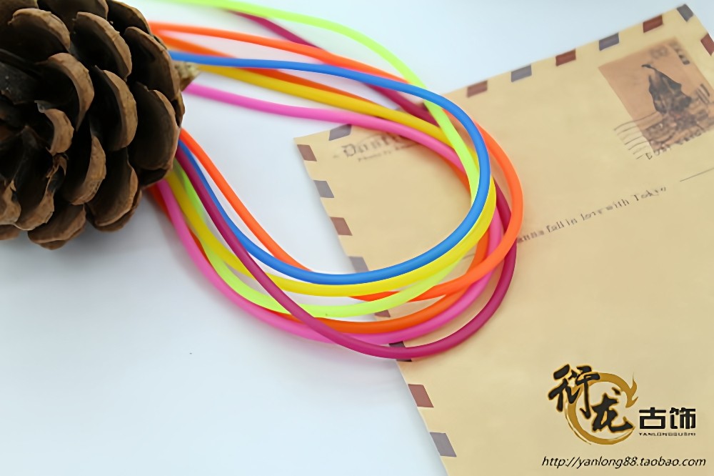 DIY饰品配件材料 手工编织橡胶绳/硅胶绳 糖果色线 2.0MM粗空心管,淘宝优惠券,粉丝福利购,淘宝优惠卷