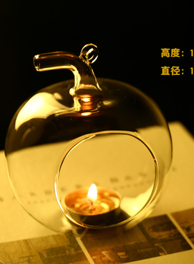 蜡烛台欧式烛光晚餐玻璃烛台杯情人节西餐婚庆道具浪漫餐桌摆件