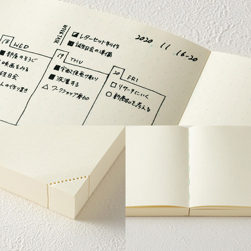 MIDORI MD自由日记全年册A5点阵/空白内页 PVC封皮手帐笔记本 - 图0