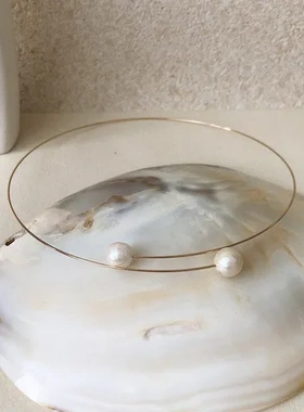 韩国短款设计感ins颈链项圈复古锁骨链小众网红轻奢珍珠女chocker