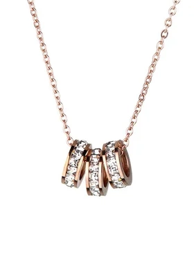 项链冷淡风女小蛮腰简约choker不褪色钛钢锁骨链网红配饰吊坠潮