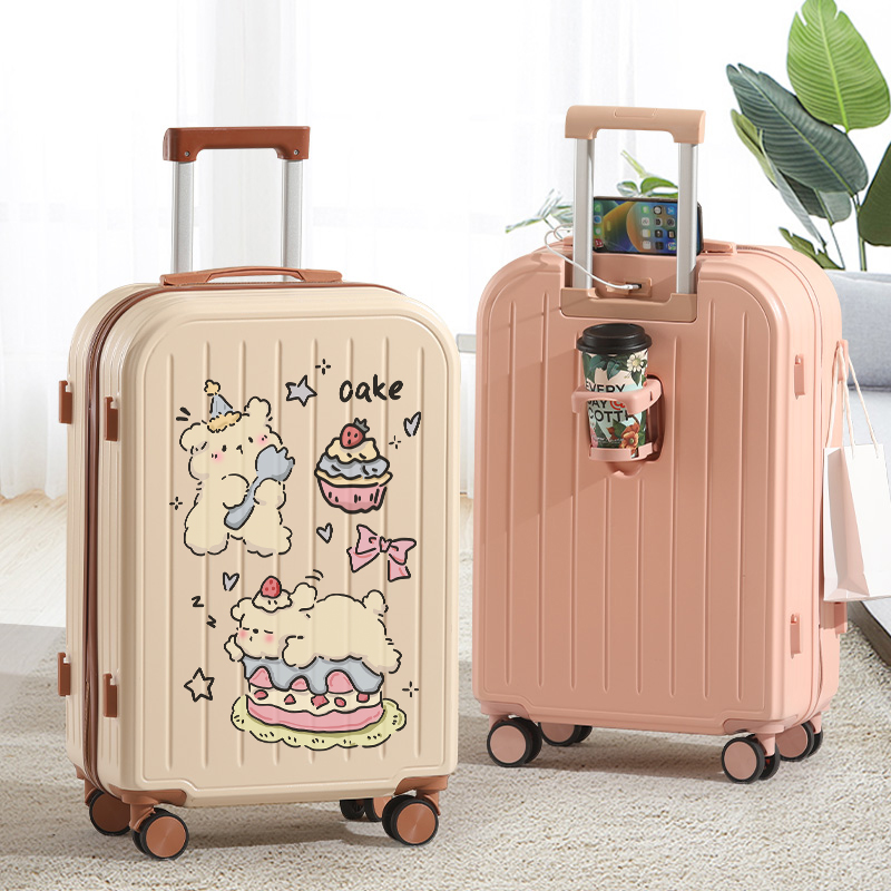 行李箱新款学生密码箱女大容量静音拉杆箱小型20寸高颜值登机皮箱 - 图0