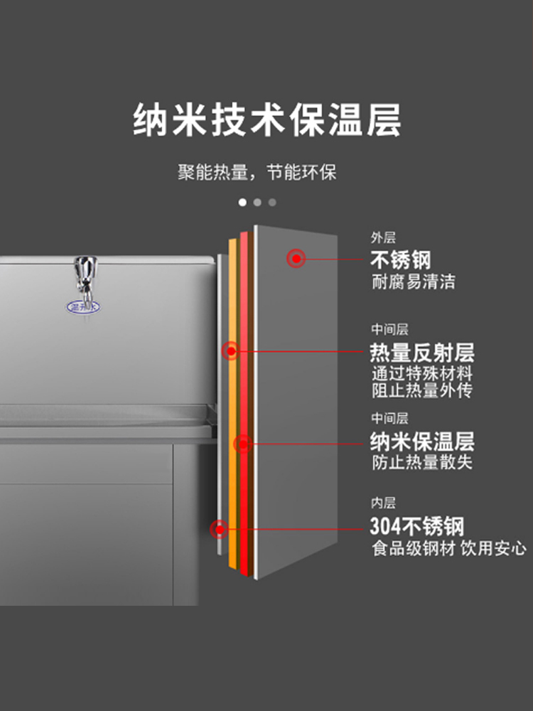 直饮机吧台学校公共带过滤大容量开水器不锈钢饮水机商用开水机-图0