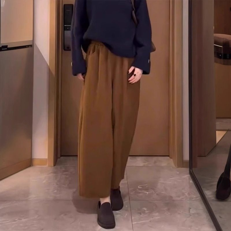 黑色阔腿休闲裤女2026年春秋季新款大码胖mm宽松显瘦垂感弯刀裤子,淘宝优惠券,粉丝福利购,淘宝优惠卷