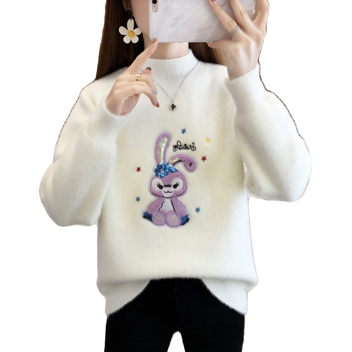 加厚黄金貂绒保暖打底针织毛衣女秋冬学生短款半高领水貂绒打底衫,淘宝优惠券,粉丝福利购,淘宝优惠卷