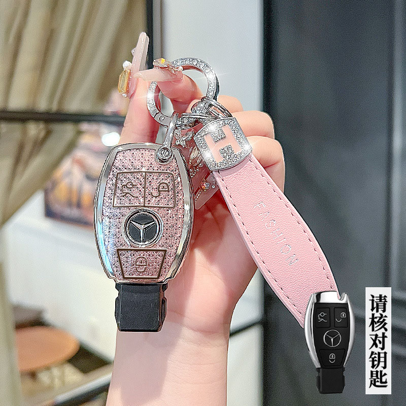 25款奔驰e300l钥匙套A200L高级感GLC女gla200GLA扣glb220c260l壳 - 图3