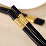 Металлические палочки для еды, нескользящий высококлассный комплект для отеля для коммерческого использования из натурального дерева