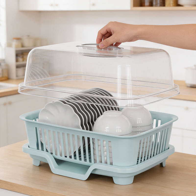 带盖碗筷收纳盒碗柜防尘餐具碗盘箱放碗家用厨房置物架沥水碗碟架,淘宝优惠券,粉丝福利购,淘宝优惠卷