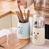 Kitchen chopstick rack plastic chopstick tube household creative dust-proof and drainable tableware storage rack chopstick box chopstick cage with lid