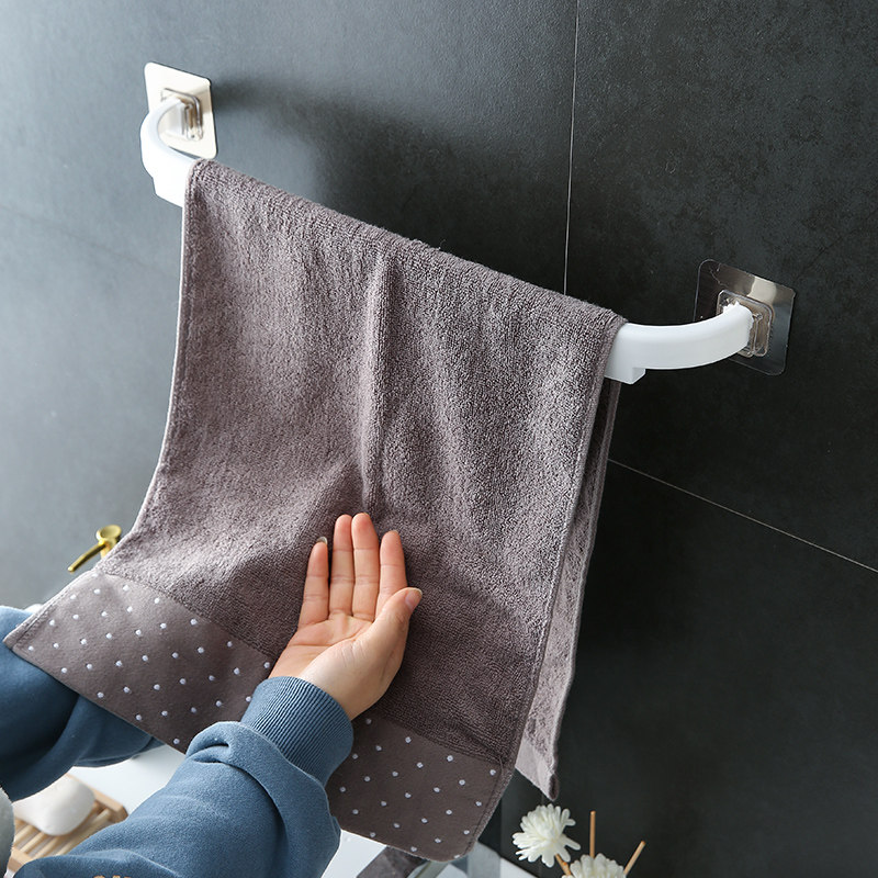 免打孔毛巾架浴室卫生间粘贴挂毛巾挂杆简约单杆家用厨房抹布挂架,淘宝优惠券,粉丝福利购,淘宝优惠卷