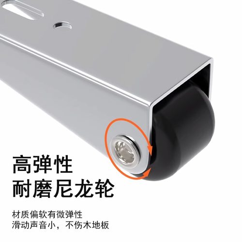 门导轨平推伸缩轮推拉门下垂滑轮轨道底轮静音万向支撑承重导向轮 - 图2