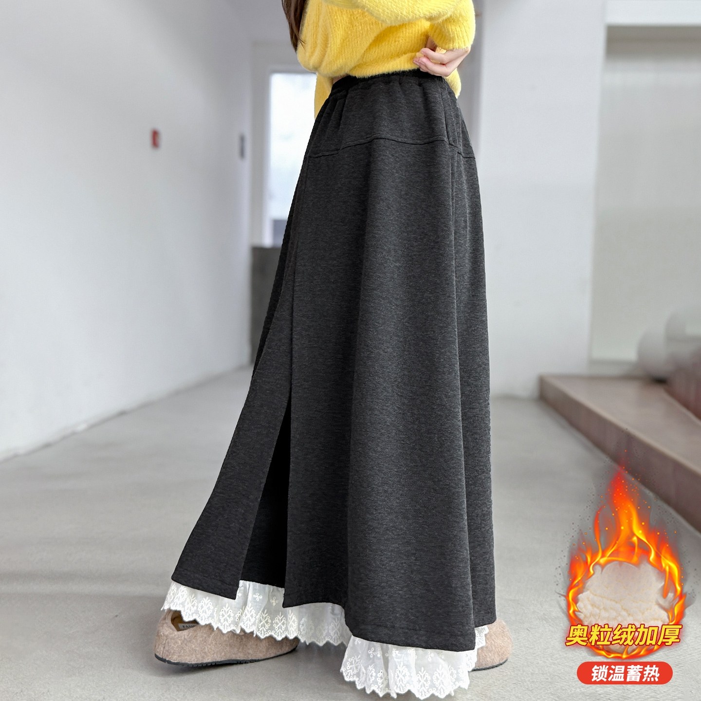 今年流行的糯米裤女童加绒裙裤2025新款中大童洋气花边加厚阔腿裤,淘宝优惠券,粉丝福利购,淘宝优惠卷