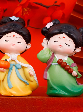 唐宫夜梦桌面小摆件树脂古风