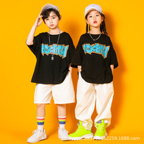 Street dance Childrens boomer hip hop Hip Hop Kit Hiphop Suit Boy Less Boy BBOY Perform Costume Girl