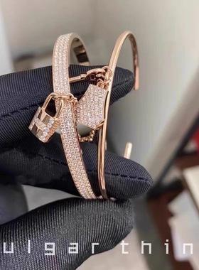 满钻层叠手镯V金欧美女款