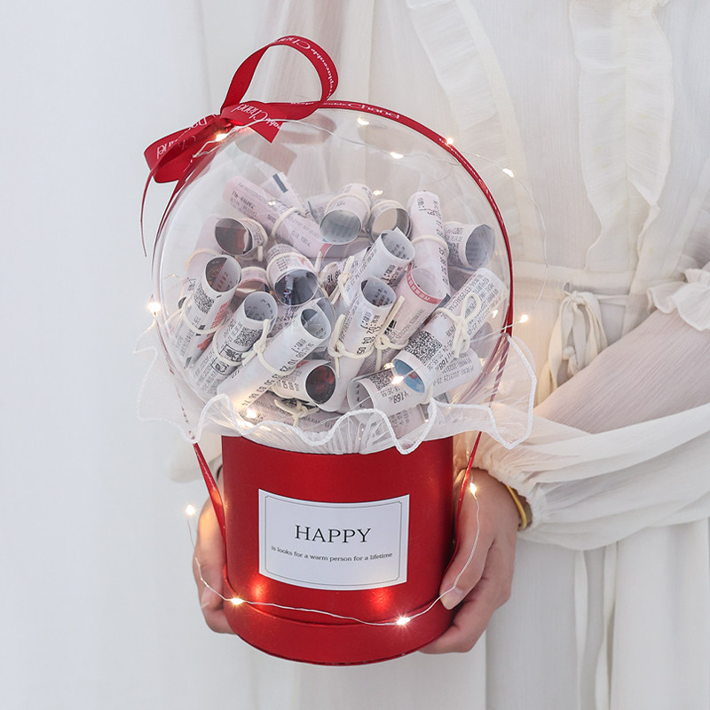 diy暴富透明创意球抱抱桶材料包套装女友手工生日情人节礼物惊喜,淘宝优惠券,粉丝福利购,淘宝优惠卷