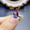 Alexander ring, pure sparkling, super beautiful, color changing, S925 silver set with 7*9mm