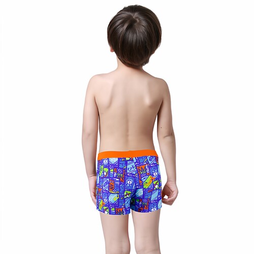 英发儿童泳裤 男童游泳衣 宝宝婴儿平角游泳裤 卡通印花环保面料 - 图0