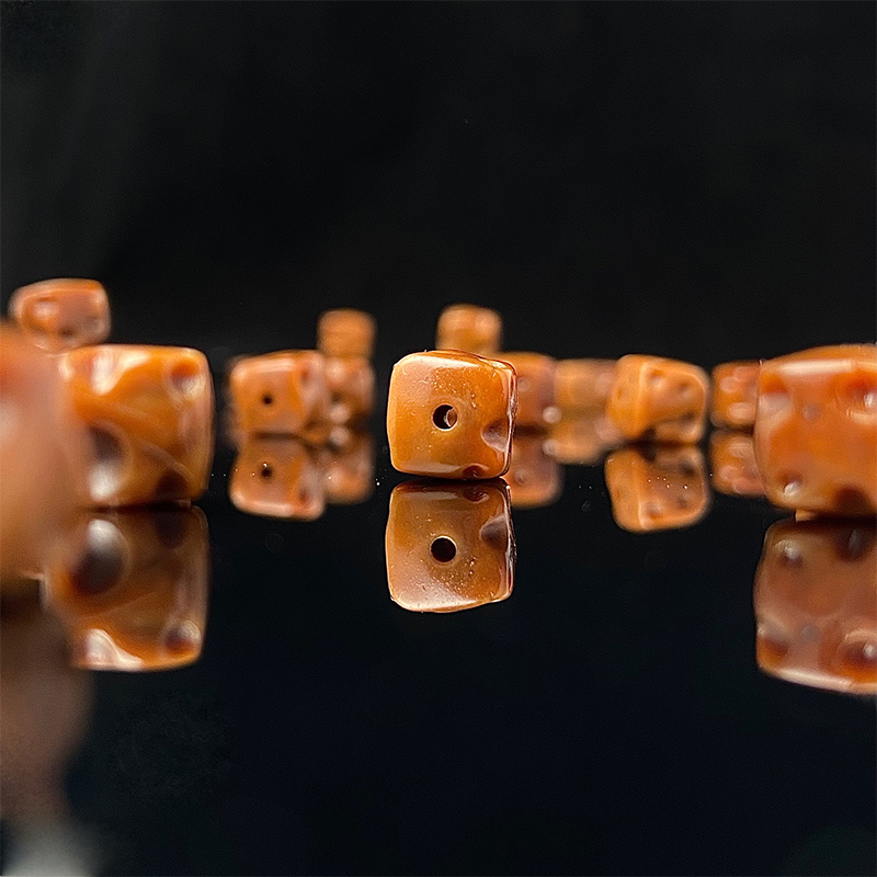 天然精品库克奶酪散珠文玩手串配饰顶珠腰珠串珠diy饰品配件男女 - 图1