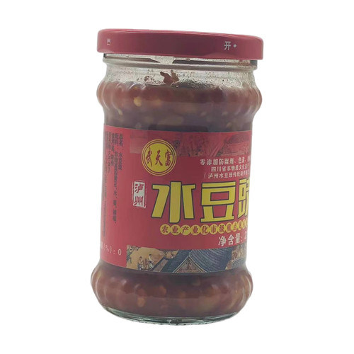 四川泸州特产风味水豆豉210g麻辣豆鼓下饭菜豆鼓罐头香辣酱下饭菜 - 图3