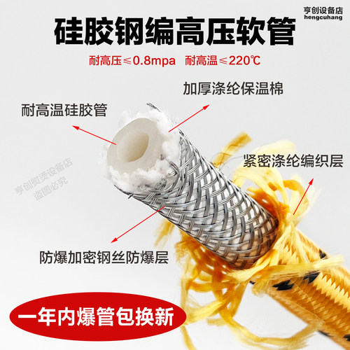 耐高温高压蒸汽管熨斗高压管配件大烫蒸汽管烫斗蒸汽软管进气管子 - 图2