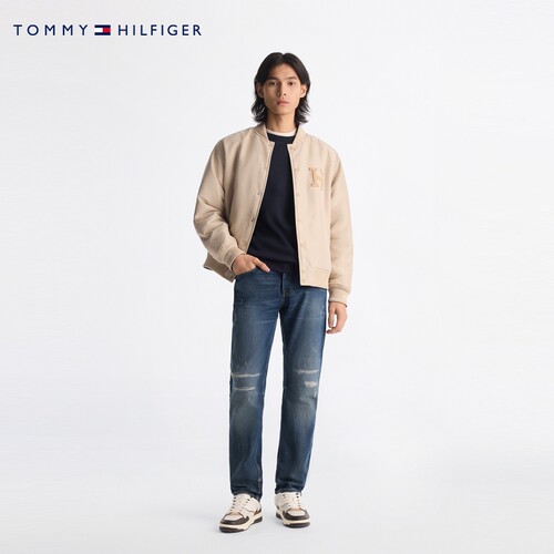 【防泼水】Tommy秋冬男装双面穿美式潮流宽松棒球领棉服夹克外套 - 图2
