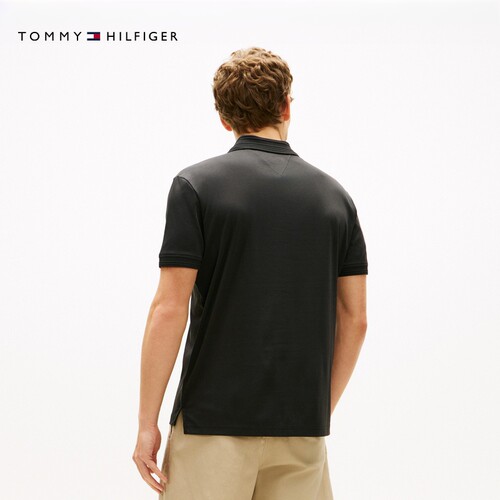 Tommy26春夏新款男装柔顺丝光棉商务休闲纯色海鸥领短袖T恤POLO衫 - 图3