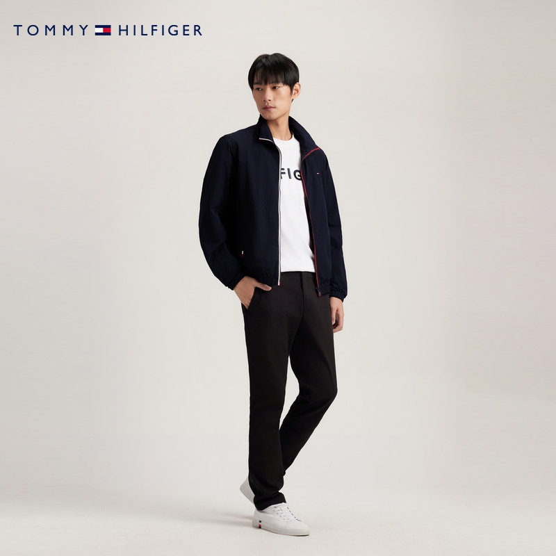 【撞色门襟】Tommy 24新款春夏男装拉链挺括立领单夹克外套33753 - 图0